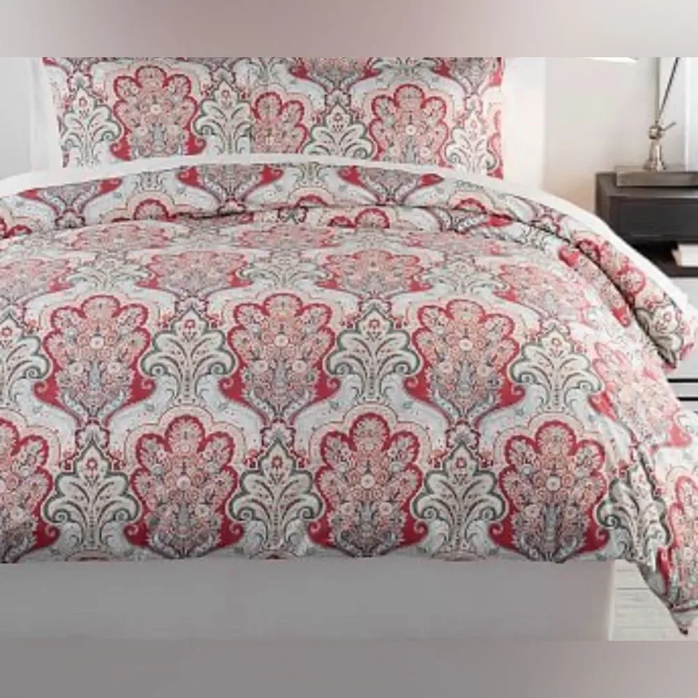 Pottery barn Jordana paisley percale duvet cover full/queen floral cotton